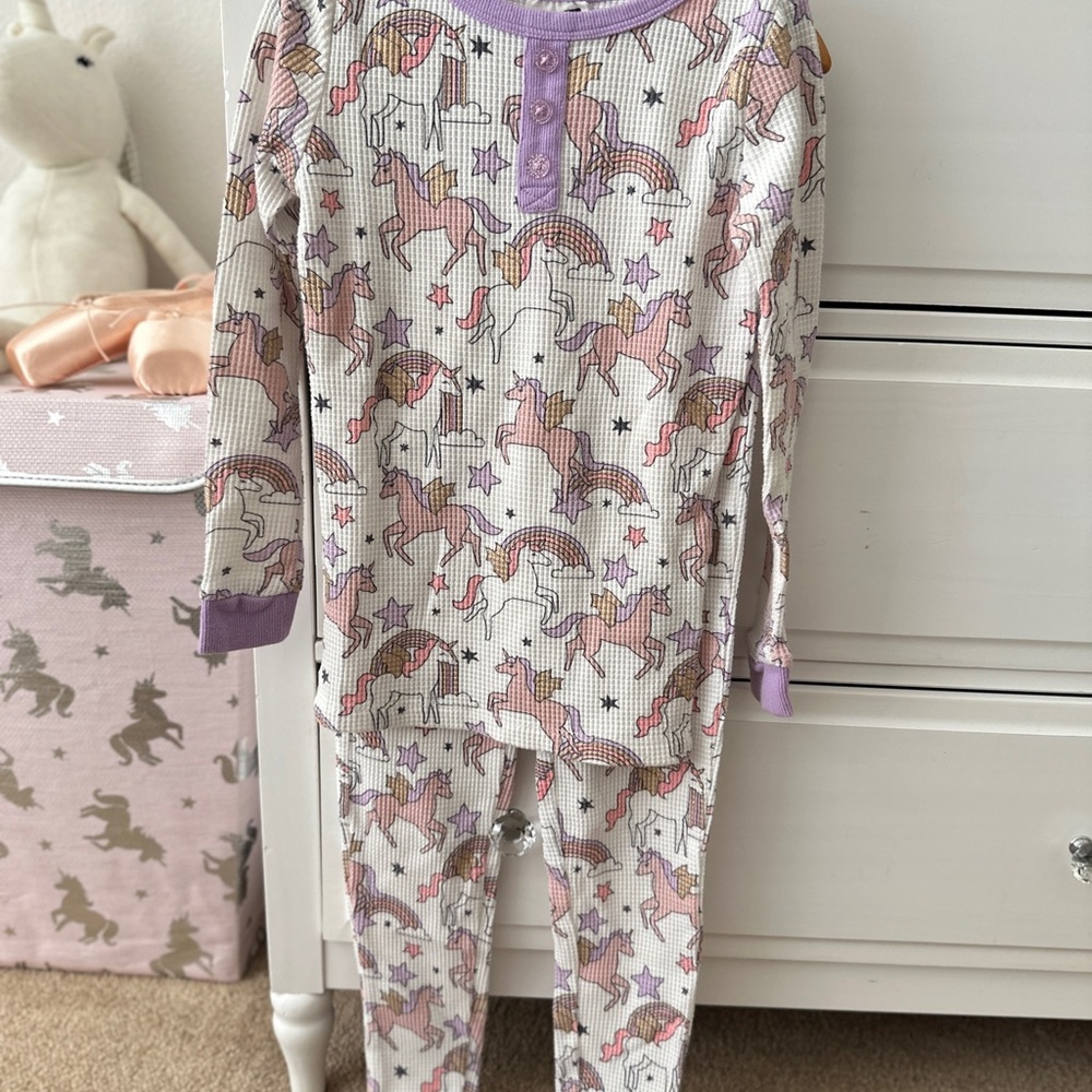 SOLD ON XP Cotton On Purple & White Unicorn Pajama Set